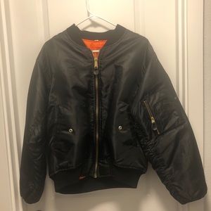Women’s medium black bomber jacket